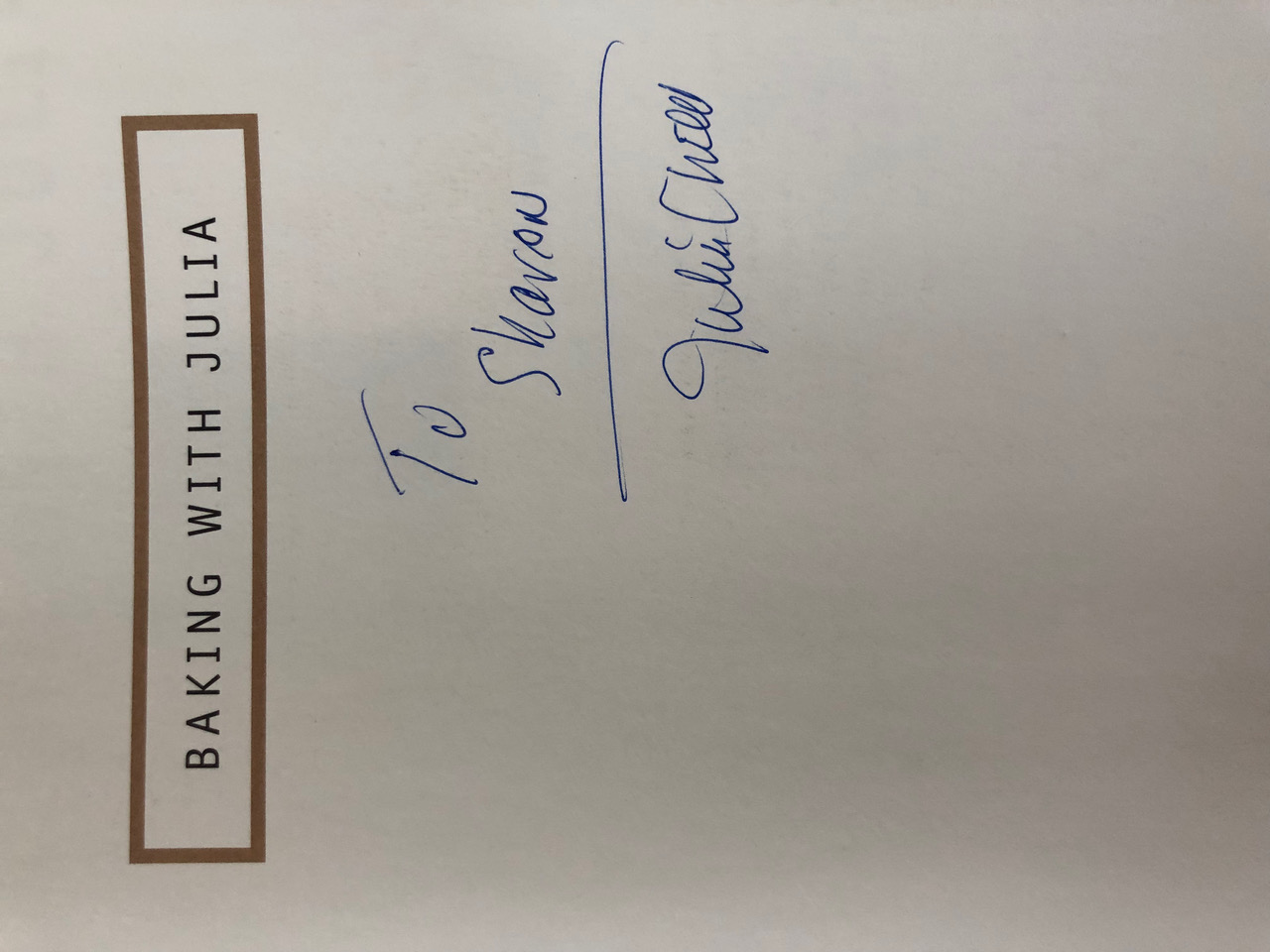 Julia Child autograph